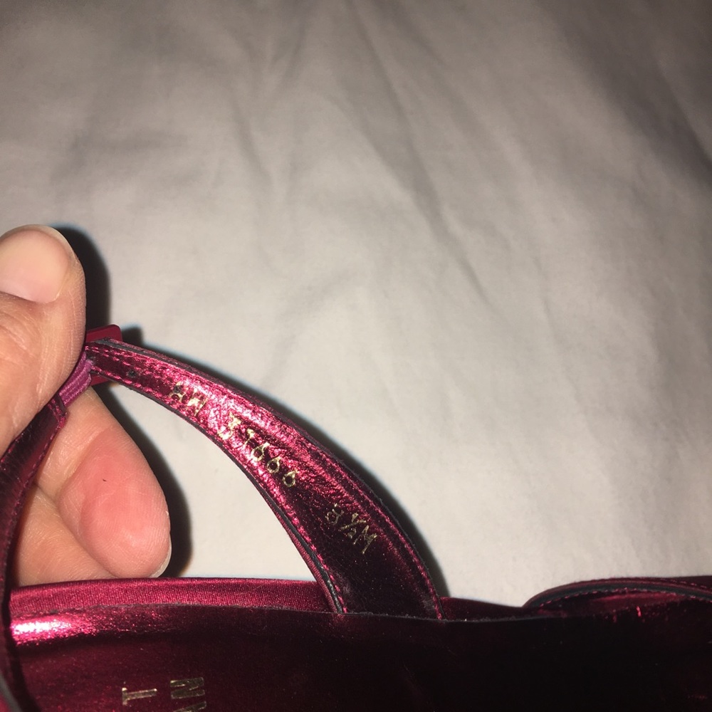Authentic Stuart Weitzman Red Sling Back Heels - image 8
